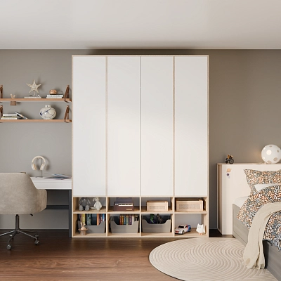 Шкаф со стеллажом  Фаварис Дуб сонома/белый
